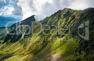 Carpathian mountains on the border of Ukraine and Romania