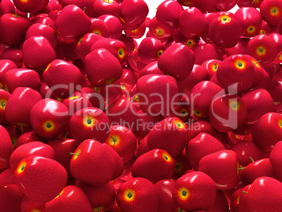 Close-up of Red ripe apples isolated
