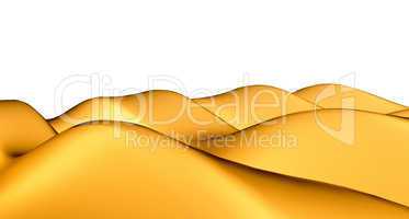 Golden sandhills or dunes isolated