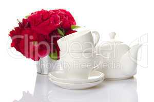 Utensils for tea-drinking white
