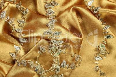 Background of gold cloth