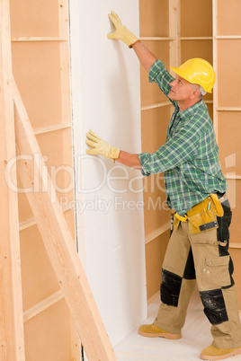 Handyman working on home renovations improvement