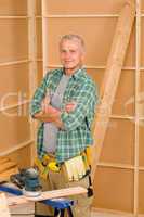 Handyman mature professional diy home improvement