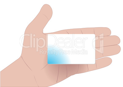 Hand with credit card