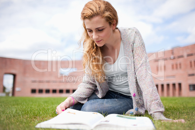 Woman reading a book