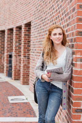 Portrait of a student with a tablet computer