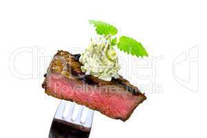 Steak Mignon-Gourmet Häppchen,Freisteller in Weiss