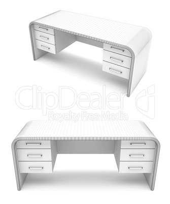 Wire-frame desk