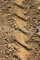 Tread pattern on soil