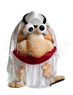 funny arab mascot costume with moving eyes
