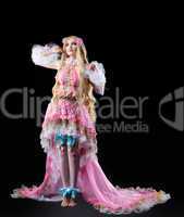 Young girl posing in fairy-tale cosplay costume