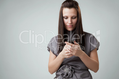 woman and mobile phone woman and mobile phone