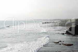 Strong Waves At Tanah Lot