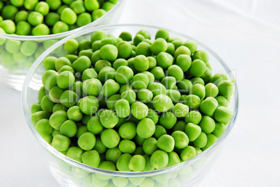 Young green peas