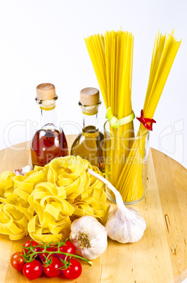 pappardelle and spaghetti