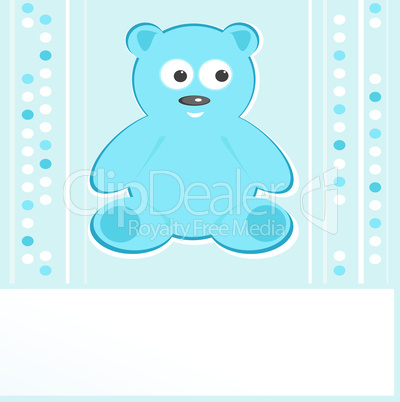 Teddy bear for baby boy - baby arrival announcement