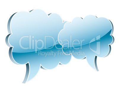 Glossy comic clouds