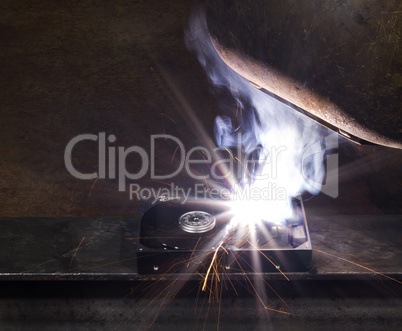 welding on a hard drive