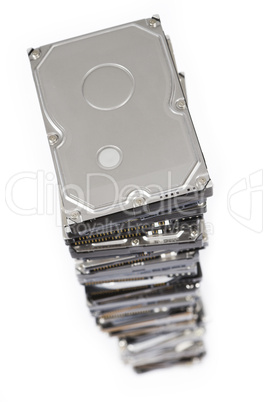 stack of hard drives