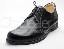 Black leather shoe