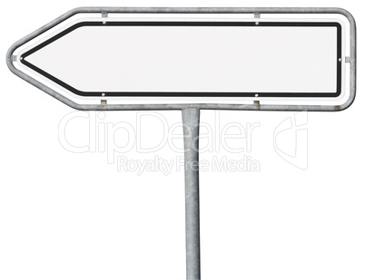 direction sign in arrow shape (clipping path included)