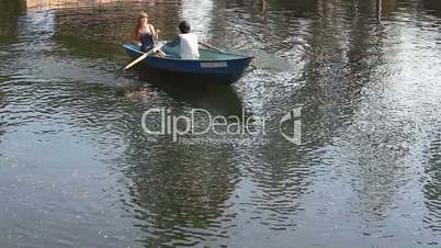 couple boating