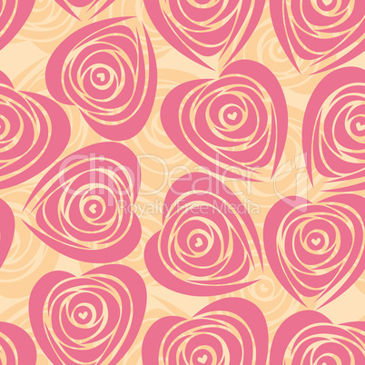 Flower background with rose like heart.