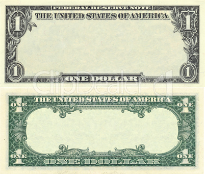 Clear 1 dollar banknote pattern