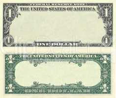 Clear 1 dollar banknote pattern