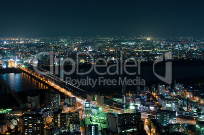 Suita and Toyonaka Skyline at night