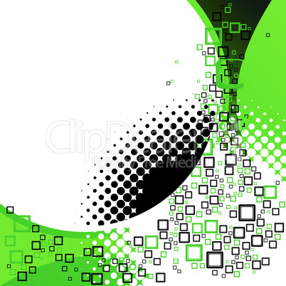 squares green background