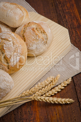 Bread on wood table