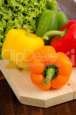 Peppers and lettuce