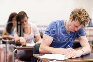 Students having a test