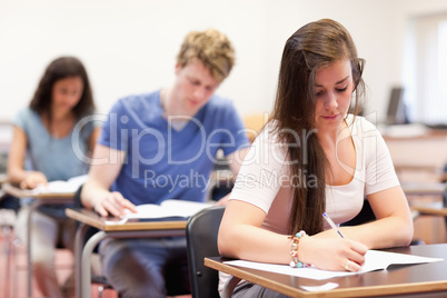 Students doing an assignment