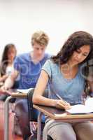 Portrait of young students working on an assignment