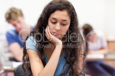 Focused students working on an assignment