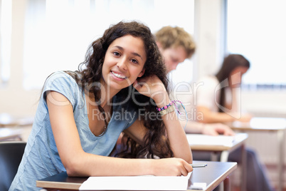 Smiling young student posing