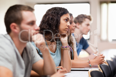 Students listening a lecturer