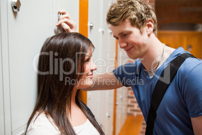 Close up of a couple looking at each other