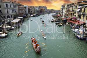 Boat Traffic in Venice Canal