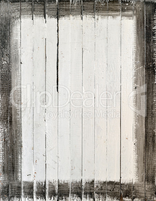 Weathered white wood with paint frame