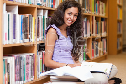 Happy student with a book