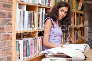 Female student with a book