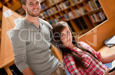 Young students posing