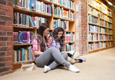 Female students with a book