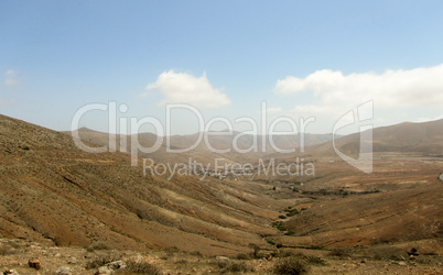 Valley on Fuerteventura Island