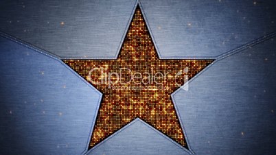 shining star shape and metal loopable background