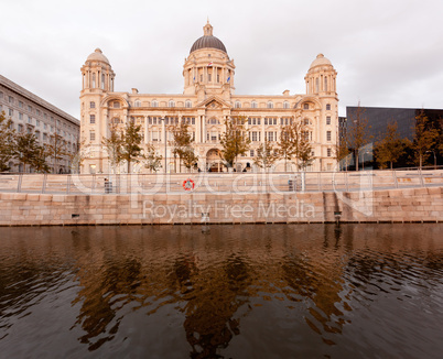 Three Graces building in Liverpool