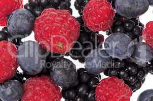 Mixed red fruits